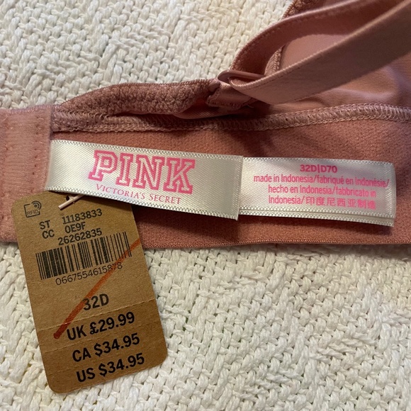 NWT Size 32D Wear Everywhere Pink (Victoria’s Secret) Wireless Bra - Picture 4 of 7